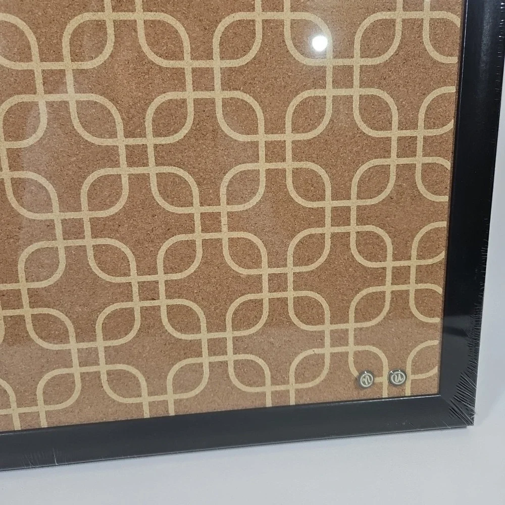 U Brands Rectangular Solid Cork Bulletin Board, Wall Mount, 20